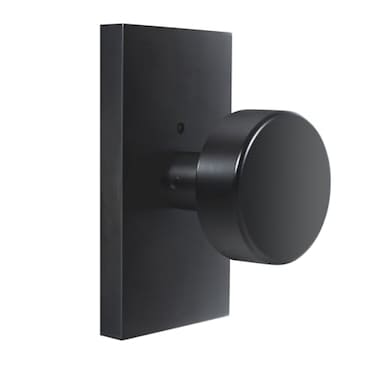 HIEMEY Matte Black Door Knobs Interior with Lock Modern Privacy Rectangle Door Knob Door Handles for Bathroom Bedroom