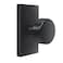 HIEMEY Matte Black Door Knobs Interior with Lock Modern Privacy Rectangle Door Knob Door Handles for Bathroom Bedroom