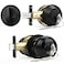 Probrico Keyed Alike Round Ball Entry Door Knob and Single Cylinder Deadbolt Set Flat Black 1Pack