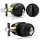 Probrico Keyed Alike Round Ball Entry Door Knob and Single Cylinder Deadbolt Set OilRubbed Bronze 1Pack