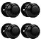 Probrico Black Half Dummy Door Knobs Round NonTurning Inactive Door Knobs Handles for Closet French Door4 Pack