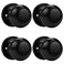 Probrico Black Half Dummy Door Knobs Round NonTurning Inactive Door Knobs Handles for Closet French Door4 Pack