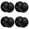 Probrico Black Half Dummy Door Knobs Round NonTurning Inactive Door Knobs Handles for Closet French Door4 Pack