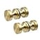 Antrader Aluminum Alloy Solid BacktoBack Shower Door Knob Glass Door Bathroom DoubleSided Handle Knob Pack of 2Gold