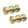 Antrader Aluminum Alloy Solid BacktoBack Shower Door Knob Glass Door Bathroom DoubleSided Handle Knob Pack of 2Gold