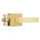 Heittis 1 Pack Privacy Gold Door Knob Square Stain Brass Door Knob for BathroomGold Door Handle Interior Locked Inside with Turn Thumb LeftRight Handed ReversibleKeyless
