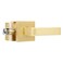 Heittis 1 Pack Privacy Gold Door Knob Square Stain Brass Door Knob for BathroomGold Door Handle Interior Locked Inside with Turn Thumb LeftRight Handed ReversibleKeyless