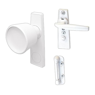 PRIME-LINE PrimeLine K 5121 Tulip Knob Latch 134 In Mounting Holes White Single Pack