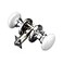 NCL Hardware NCL White Door Knobs Bright Chrome Keyless Door Handles Porcelain Door Levers Interior Bath Door Knob