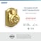 Schlage F51A GEO 605 CAM Georgian Knob with Camelot Trim Keyed Entry Lock Bright Brass