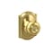Schlage F51A GEO 605 CAM Georgian Knob with Camelot Trim Keyed Entry Lock Bright Brass
