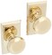 Emtek Providence Door Set with Round Brass Knobs Passage in Polished Brass Doorsets