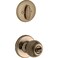 Kwikset 690P 5 CP Single Cylinder Deadbolt Combo Pack with Polo Entry Knob in Antique Brass