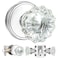 SHINY HANDLES Crystal Interior Door KnobsPassage Clear Glass Door Knobs for Hall and Closet Polished Chrome1Pack