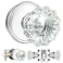 SHINY HANDLES Crystal Interior Door KnobsPassage Clear Glass Door Knobs for Hall and Closet Polished Chrome1Pack