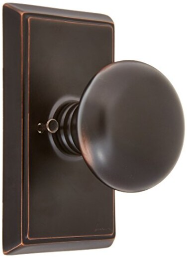 Emtek Providence Door Set with Round Brass Knobs Privacy in Oil Rubbed Bronze Doorsets