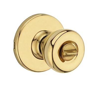 Kwikset 93001922 Tylo Privacy BedBath Knob In Polished Brass