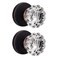 SHINY HANDLES Glass Door Knobs Interior for Hall and Closet Crystal Single Dummy Door KnobOil Rubbed Bronze Dummy Door Knobs 2 Pack