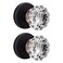 SHINY HANDLES Glass Door Knobs Interior for Hall and Closet Crystal Single Dummy Door KnobOil Rubbed Bronze Dummy Door Knobs 2 Pack