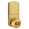 MiLocks CKK02P Titan Keyless Entry Door Lock Deadbolt Smart Door Knob Handle with Backlit Electronic Keypad Adjustable Latch and Audible Tones for Interior Front Doors More Polished Brass