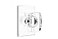 Emtek Privacy Set Modern Rectangle Rosette Modern Windsor Crystal Knob Flat Black