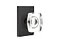 Emtek Privacy Set Modern Rectangle Rosette Modern Windsor Crystal Knob Flat Black