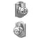 SCHLAGE F10 GEO 625 CAM Camelot Collection Georgian Passage Knob Bright Chrome