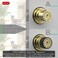 iulock Smart Door Knob with Keypad and KeyKeyless Entry Door Lock with Rubber Grip Auto Lock50 User CodeWaterproof Easy to Install and Program for Bedroom Garage Office Gate Golden
