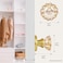 SHINY HANDLES 2 Pack Satin Brass Dummy Door Knob Set Champagne Glass Crystal Gold Door Knobs