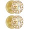 SHINY HANDLES 2 Pack Satin Brass Dummy Door Knob Set Champagne Glass Crystal Gold Door Knobs
