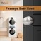 Probrico Brushed Nickel Passage Door Knobs Round Handles for Hall or Closet Knobs Keyless Hardware 2 Pack