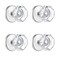CLCTK 4 Pack Glass Dummy Door Knobs Single Side Dummy Door Knob Set Polished Chrome