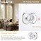 CLCTK 4 Pack Glass Dummy Door Knobs Single Side Dummy Door Knob Set Polished Chrome