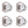 CLCTK 4 Pack Glass Dummy Door Knob Single Side Dummy Door Knob Set Brushed Nickel