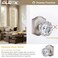 CLCTK 4 Pack Glass Dummy Door Knob Single Side Dummy Door Knob Set Brushed Nickel