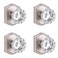 CLCTK 4 Pack Glass Dummy Door Knob Single Side Dummy Door Knob Set Brushed Nickel