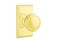 Emtek Passage Set Rectangular Rosette Norwich Knob Unlacquered Brass US3NL