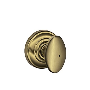 SCHLAGE Siena Privacy Knob Andover Rose Antique Brass FA40DNB609F40SIE609AND