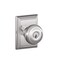 SCHLAGE F51A GEO 625 ADD Georgian Knob with Addison Trim Keyed Entry Lock Bright Chrome
