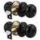 Probrico 2 Pack Black Entry Door Knobs with Key Keyed Alike Door LocksetsExterior Door Handle Locks Black Door Locks with Same Keys Entrance Lock Security