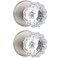 SHINY HANDLES 2 Pack Glass Dummy Door Knob Brushed Nickel Inactive Crystal HalfDummy Door Knobs for HallCloset
