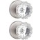SHINY HANDLES 2 Pack Glass Dummy Door Knob Brushed Nickel Inactive Crystal HalfDummy Door Knobs for HallCloset