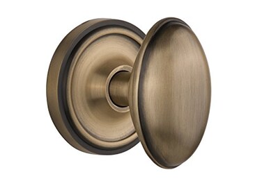 Nostalgic Warehouse Classic Rosette with Homestead Door Knob Single Dummy Antique Brass 704766