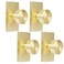 HIEMEY 4 Pack Brushed Gold Dummy Door Knob Interior for Closet and Bifold Satin Brass Dummy Door Knobs