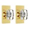 HIEMEY Crystal Glass Dummy Door Knob Interior Polished Brass Gold Dummy Door Knob for Closet Hall Rectangular Single Side NonTurning Inactive 2 Pack