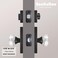 BonKuDoo Glass Crystal Door Knobs with Deadbolt Single Cylinder Deadbolt Set Crystal Door Knob Set Matte Black