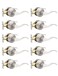 Mengico 10 Pack Satin Nickel Modern Interior Passage Door Knobs Keyless Door Handle for Hallway Closet Wave Style NonLocking Door Lever Reversible for Left Right Handed