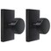 Newlaking Matte Black Zinc Alloy Dummy Door Knob Round NonLocking Knob with Rectangular Backplate for Closet Bifold Barn Doors 2 Pack