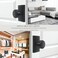 HIEMEY Dummy Door Knob Interior Matte Black Door Knobs Modern Rectangle Heavy Duty Door Handle for Bifold Closet Doors 2 Pack