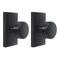 HIEMEY Dummy Door Knob Interior Matte Black Door Knobs Modern Rectangle Heavy Duty Door Handle for Bifold Closet Doors 2 Pack